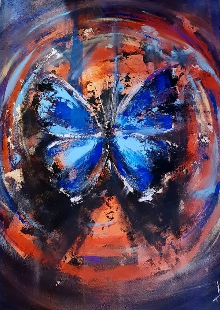 ArteDiAlina.com painting: Flight above the flame